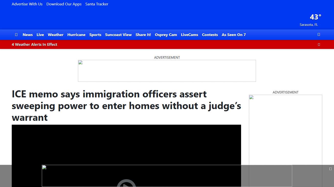 ICE memo says immigration officers assert sweeping power to enter homes without a judge’s warrant